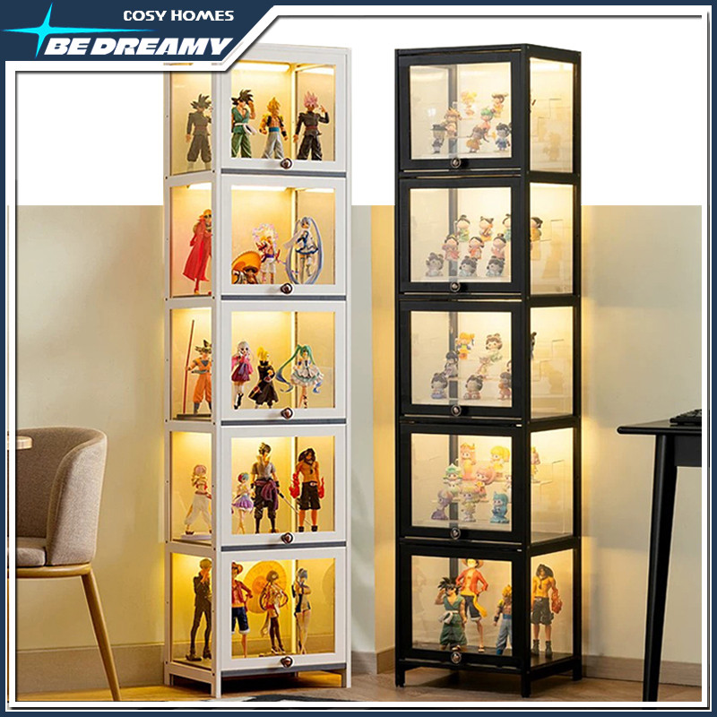 Display Cabinet Book Shelf Cabinet with Flip Door Slim Storage Cabinet ...