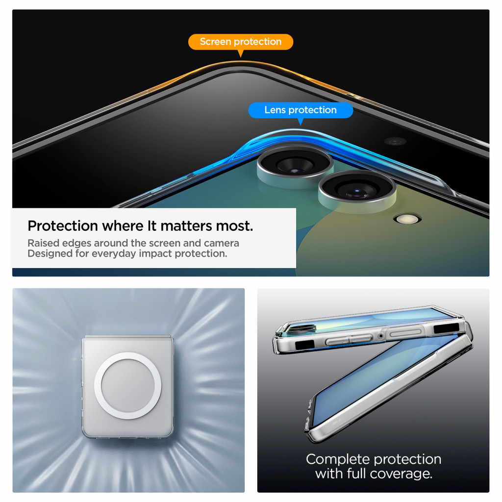 SPIGEN Case for Samsung Galaxy Z Flip 8 Ultra Air Skin Magfit Ultra Thin Magnetic Clear Casing - Gambar 3