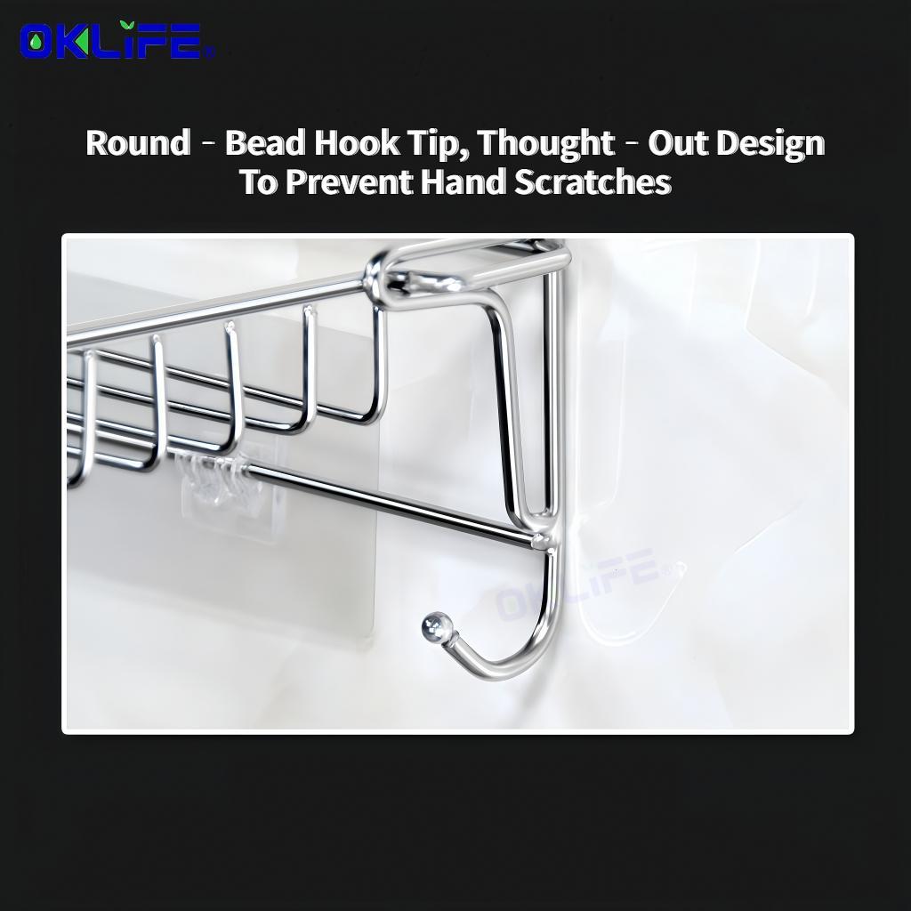 Wall Mount No Drill Storage Shelf Stainless Steel Foldable Multi‑Layer Organizer for Kitchen Spice Container view 9