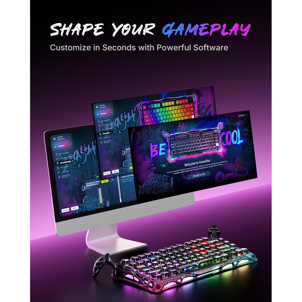 GravaStar Mercury V75 / V-75 Pro Special Edition Wired Magnetic Gaming Keyboard 8K Polling Rate Hall Effect Rapid Trigger - Gambar 3