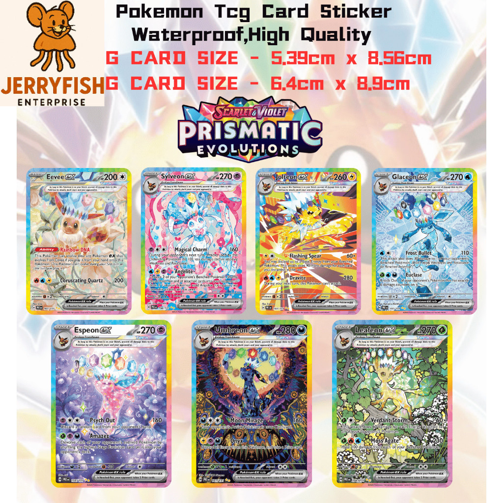 Pokémon Prismatic Evolutions Card Sticker - Card Sticker/Touch n Go&TCG ...