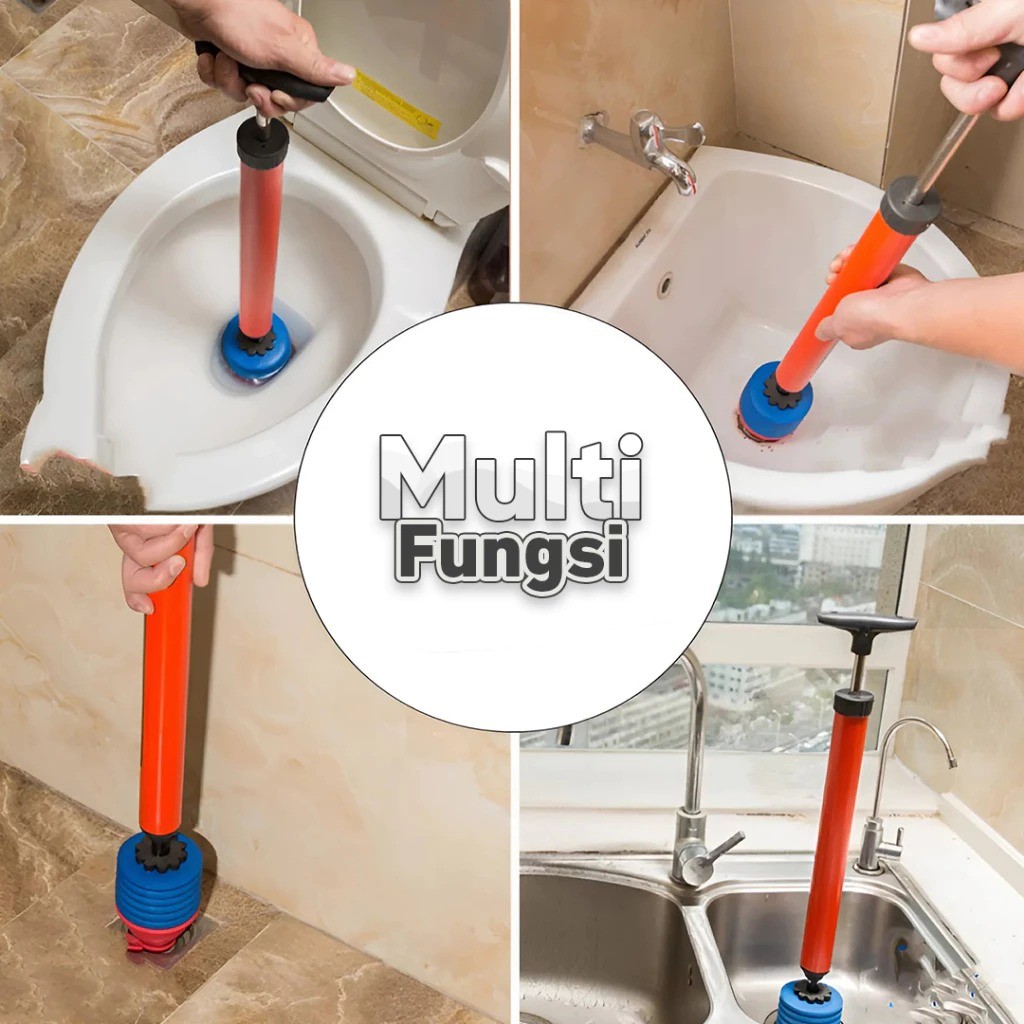 AFL (BUBBLEWRAP) ALAT POMPA TABUNG UJUNG BUSA ANTI MAMPET TERSUMBAT SEDOT WC / WASTAFEL / SALURAN AIR - Gambar 2