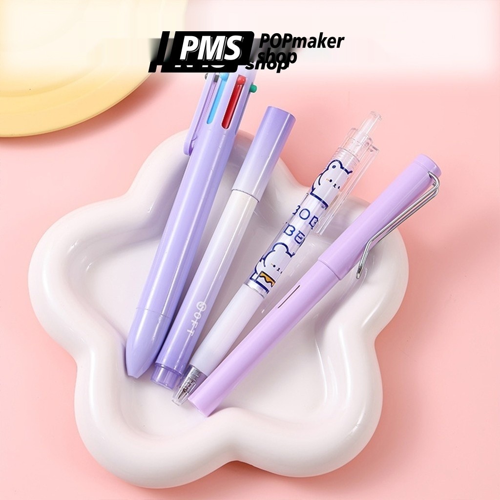 POPmaker shop set alat tulis lengkap pensil penghapus penggaris cutter untuk anak sekolah mahasiswa praktis H1042 COD - Gambar 4