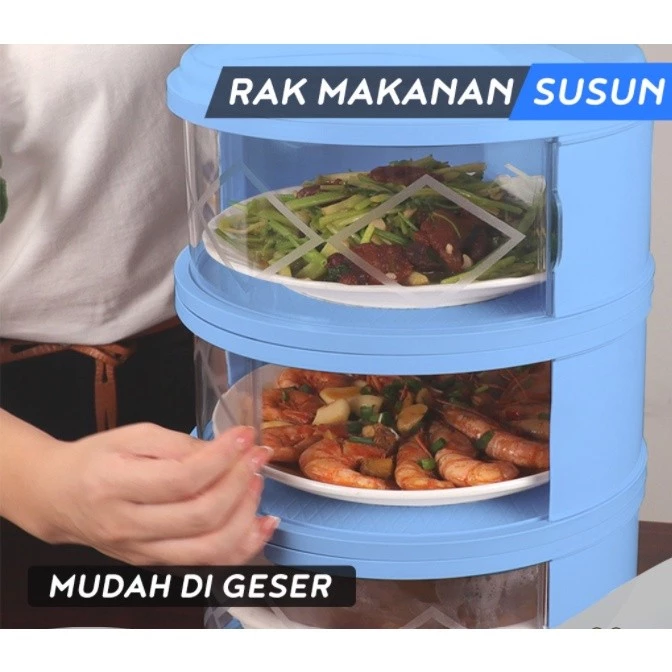 TRILINS TUDUNG SAJI 4 SUSUN TEMPAT PENYIMPANAN MAKANAN - Gambar 4