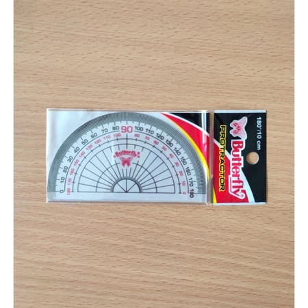 Butterfly Protractor Ruler Plastic Mica Angle Measuring Tool 10 Cm ...