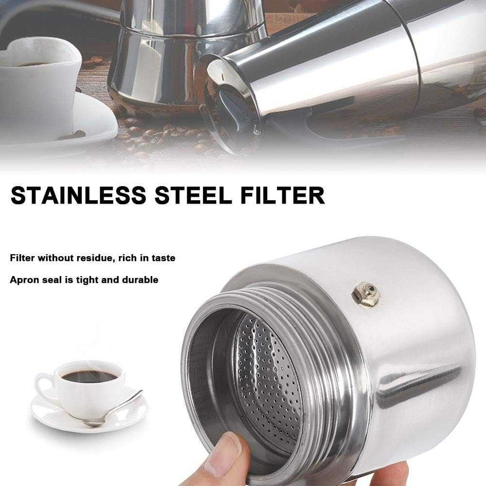 AKIEMSTR Moka Pot Teko Kopi Espresso Coffee Stovetop 6 Cup 300ml - Z20 - Gambar 3