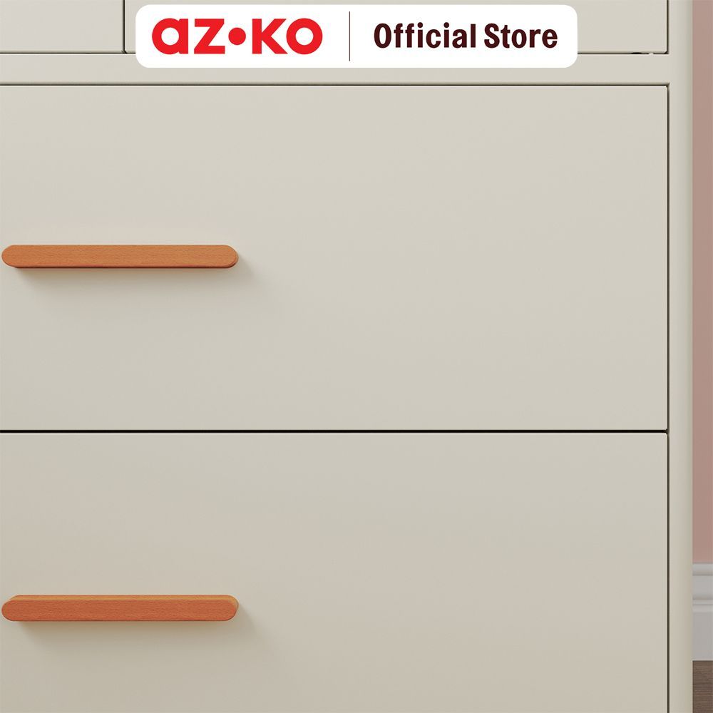 AZKO Stora Kaira Lemari Pakaian 2 Pintu 80x50x157 cm - Putih Laci Kabinet Serbaguna Cabinet Penyimpanan Indoor Multifunctional Drawer Storage Furniture Rumah - Gambar 4