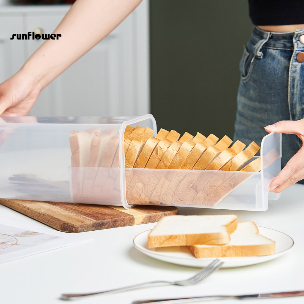 SF_ Bread Keeper with Drawer Airtight Bread Box Transparent Bread ...