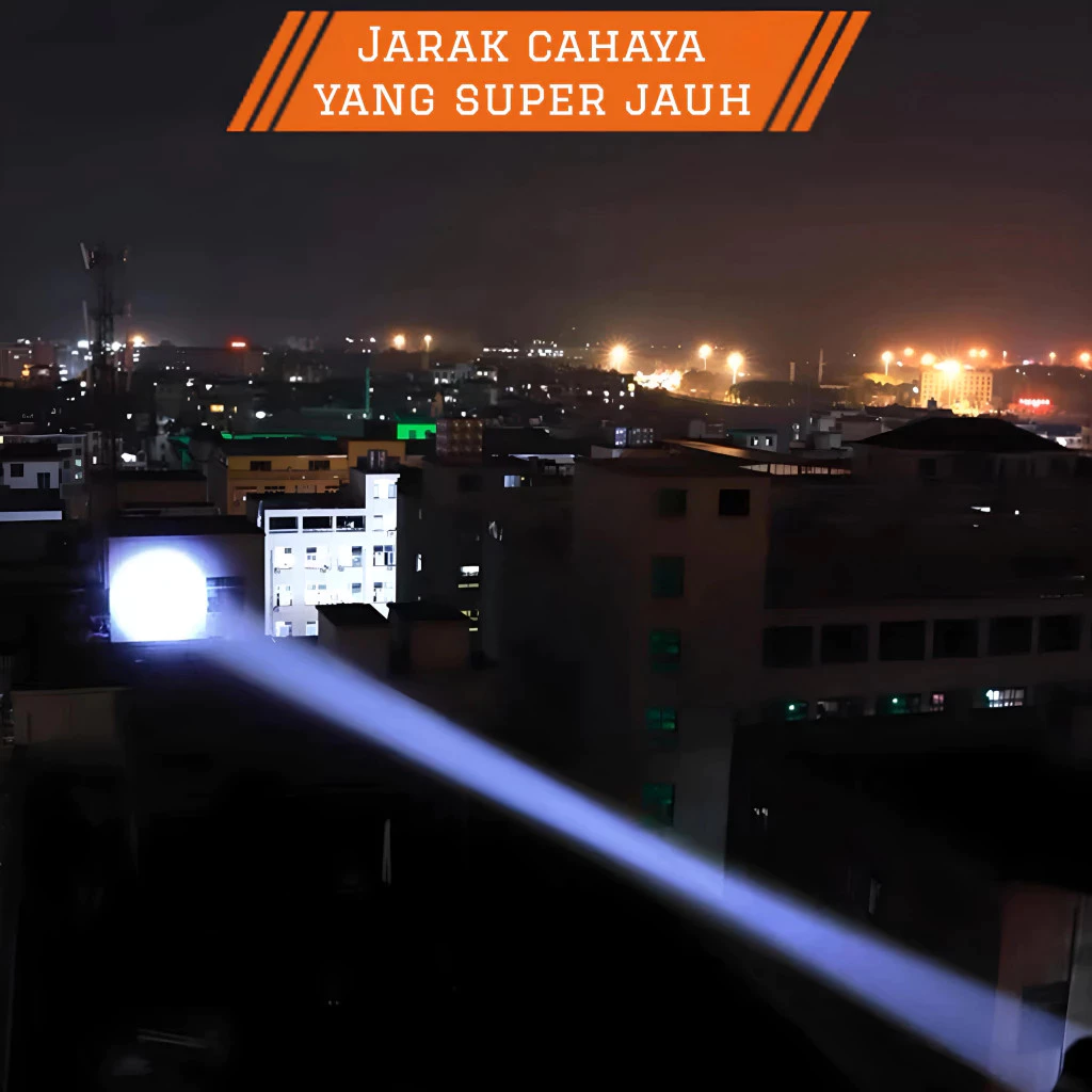 Senter Kepala Super Terang LED Cahaya Maksimal Plus Zoom Senter Rechargeable Type C Waterproof 3 Mode Cahaya - Gambar 4