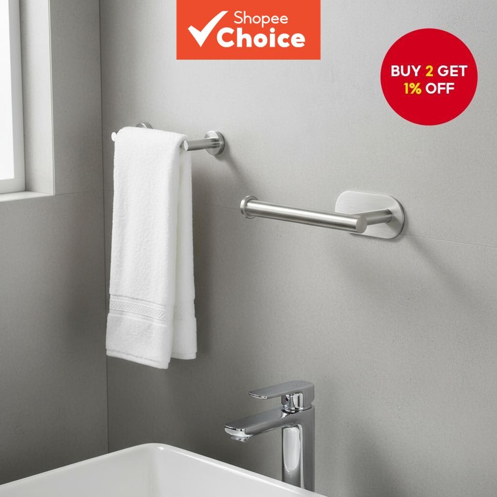 Stainless steel roll paper rack for bathroom, kitchen cling film rack ...