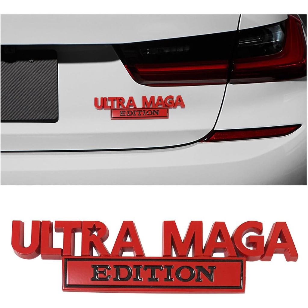 Ultra MAGA Edition Car Emblem, 3D Raised Letter Metal Fender Badge ...