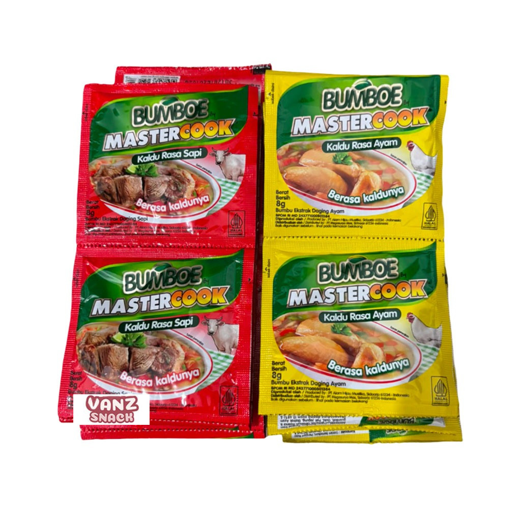 Kaldu Bubuk Bumboe Mastercook Renceng isi 12 scht x 8gr