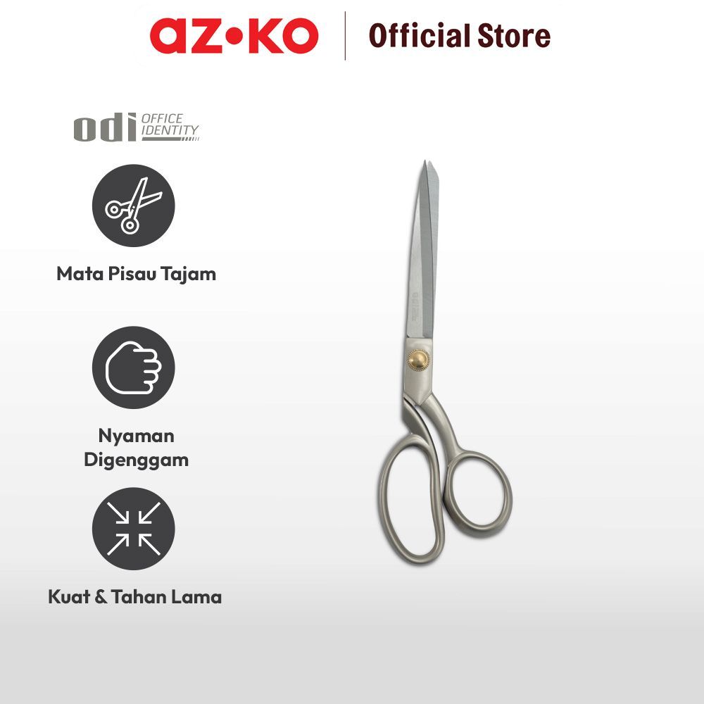 AZKO Odi Gunting Kain 8 Inch - Silver Tailor Shears Alat Jahit Potong Bahan - Gambar 3