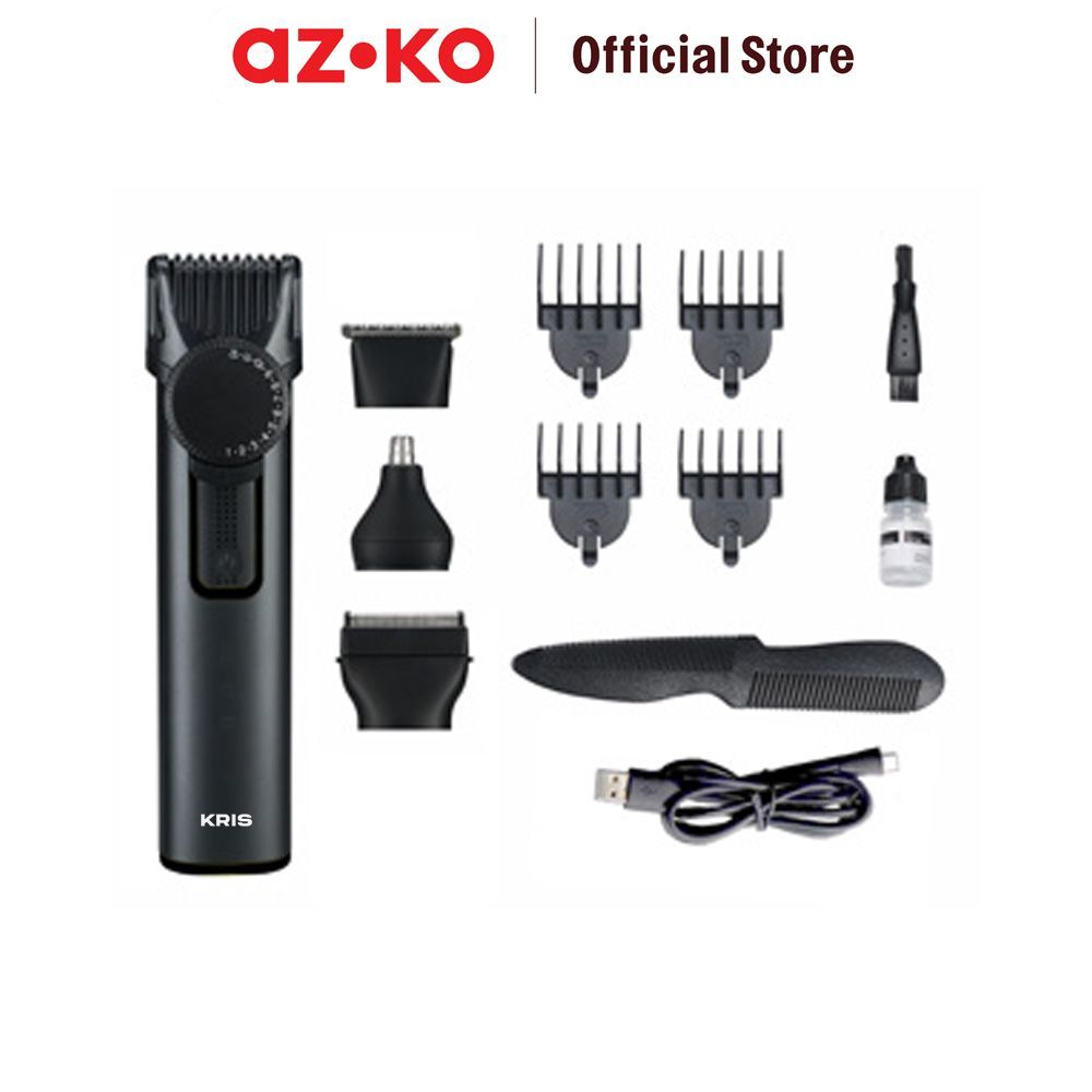 AZKO Kris Alat Pencukur Rambut Multifungsi 600 Mah - Hitam Hair Clipper Mesin Cukur Alat Potong Rambut Hair Trimmer Mesin Potong Rambut - Gambar 4