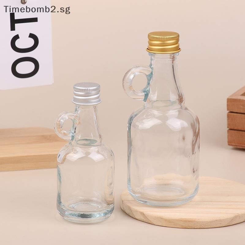 TBHB 50/100ML Empty Transparent Glass Whiskey Decanter With Gold Silver ...