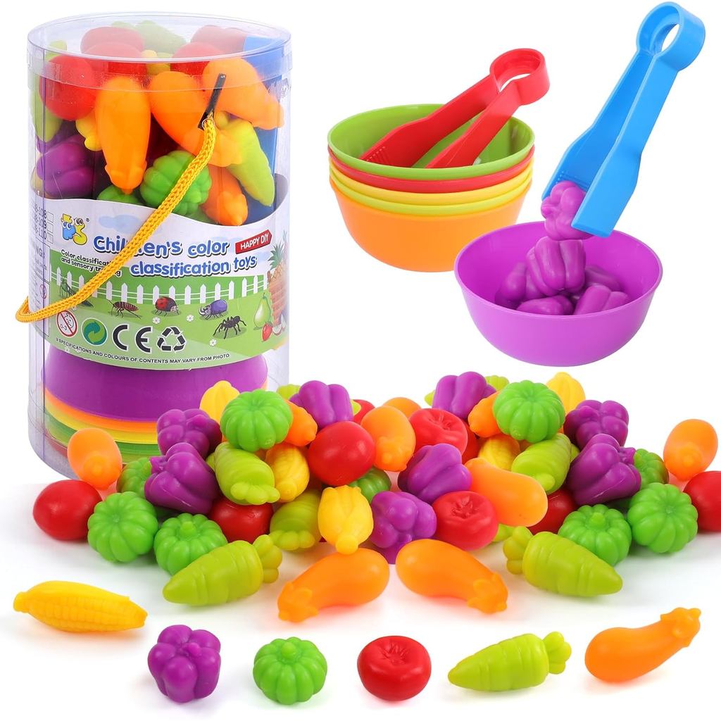 Counting Toys Matching Game for Kids with Sorting Bowls Sensory Toys ...