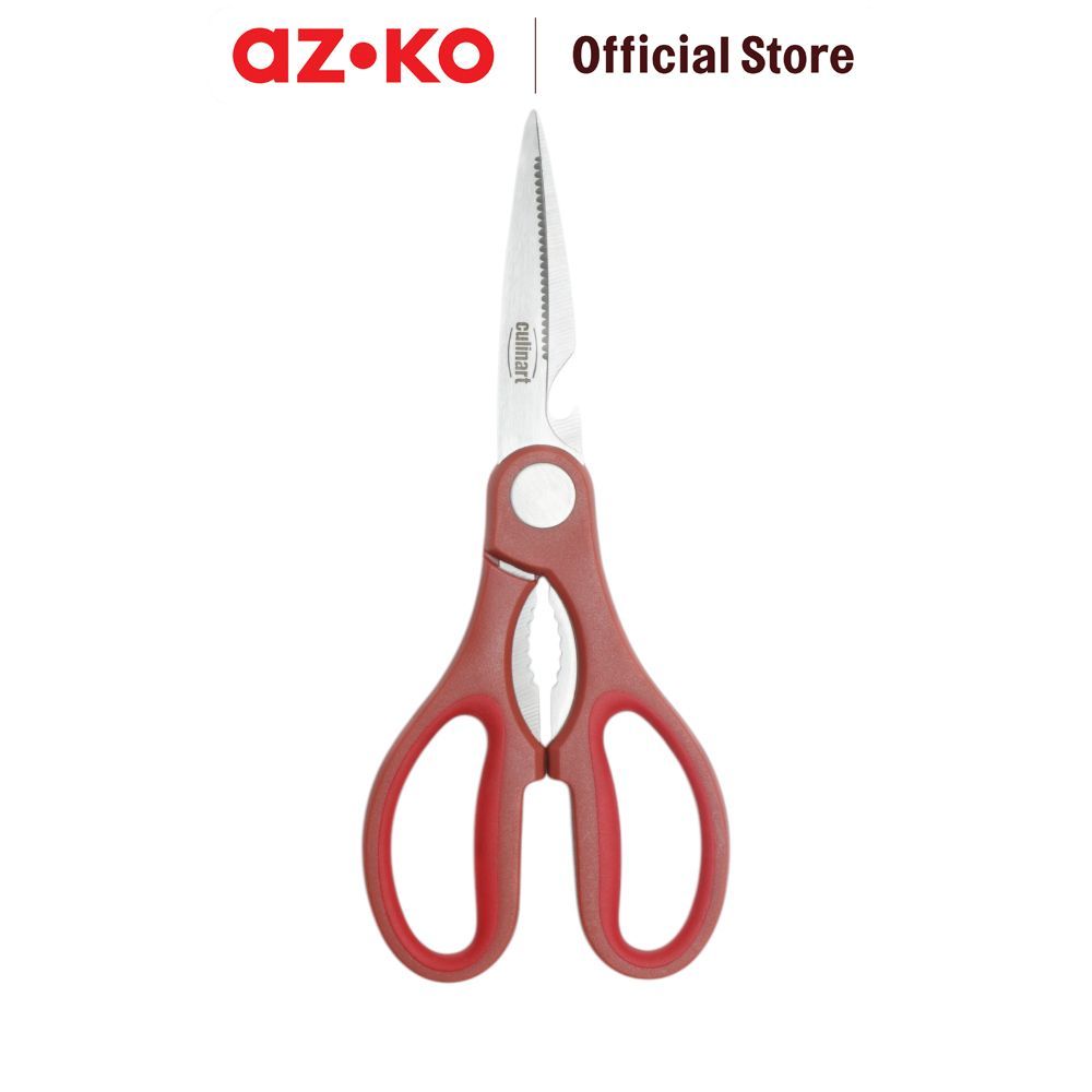 AZKO Culinart Gunting Dapur Ap-1 - Merah Kitchen Scissors Food Grade Alat Pemotong Makanan Serbaguna Peralatan Masak Perlengkapan Dapur