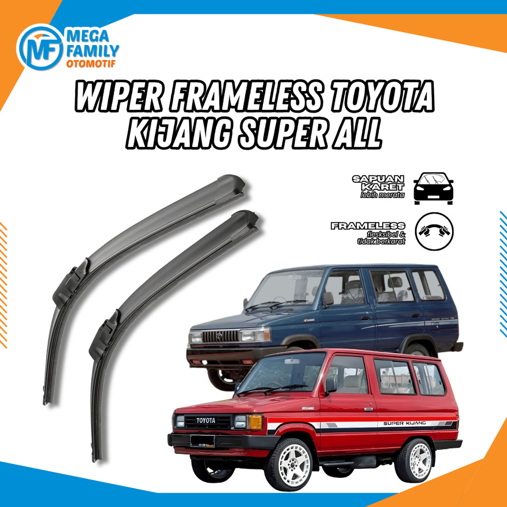 TOYOTA Car Wiper Kijang Super All Years Frameless Anti-Scratch Broom ...