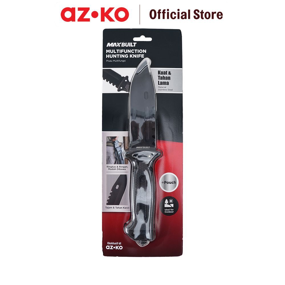 AZKO Maxbuilt 5.3 Inci Pisau Saku Hunting Multifungsi - Hitam Pisau Lipat Saku Pocket Knife Perlengkapan Outdoor Peralatan Kemping Survival Knife - Gambar 4