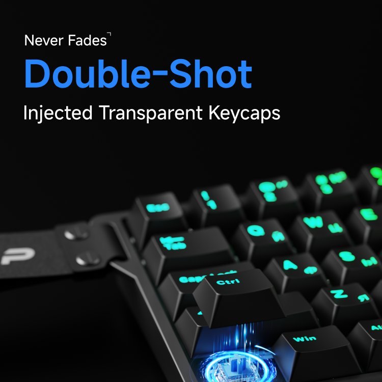 EWEADN DK63 / DK-63 Mechanical Gaming Keyboard 63 Keys Wired Type-C RGB Rainbow - Gambar 4