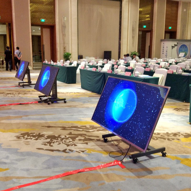 Conference Room Chairman Table LCD TV Floor-to-ceiling Back to Display ...