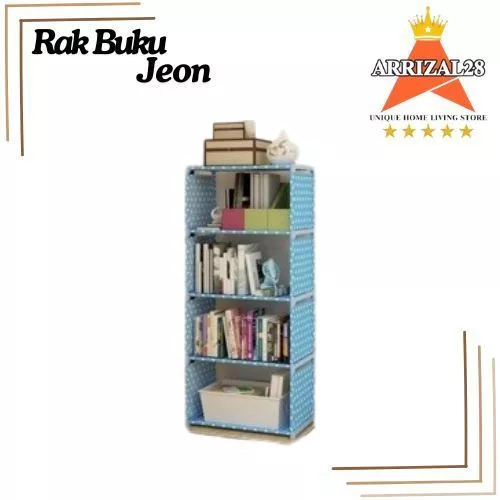 RAK BUKU JEON 4 SUSUN + TUTUP BELAKANG