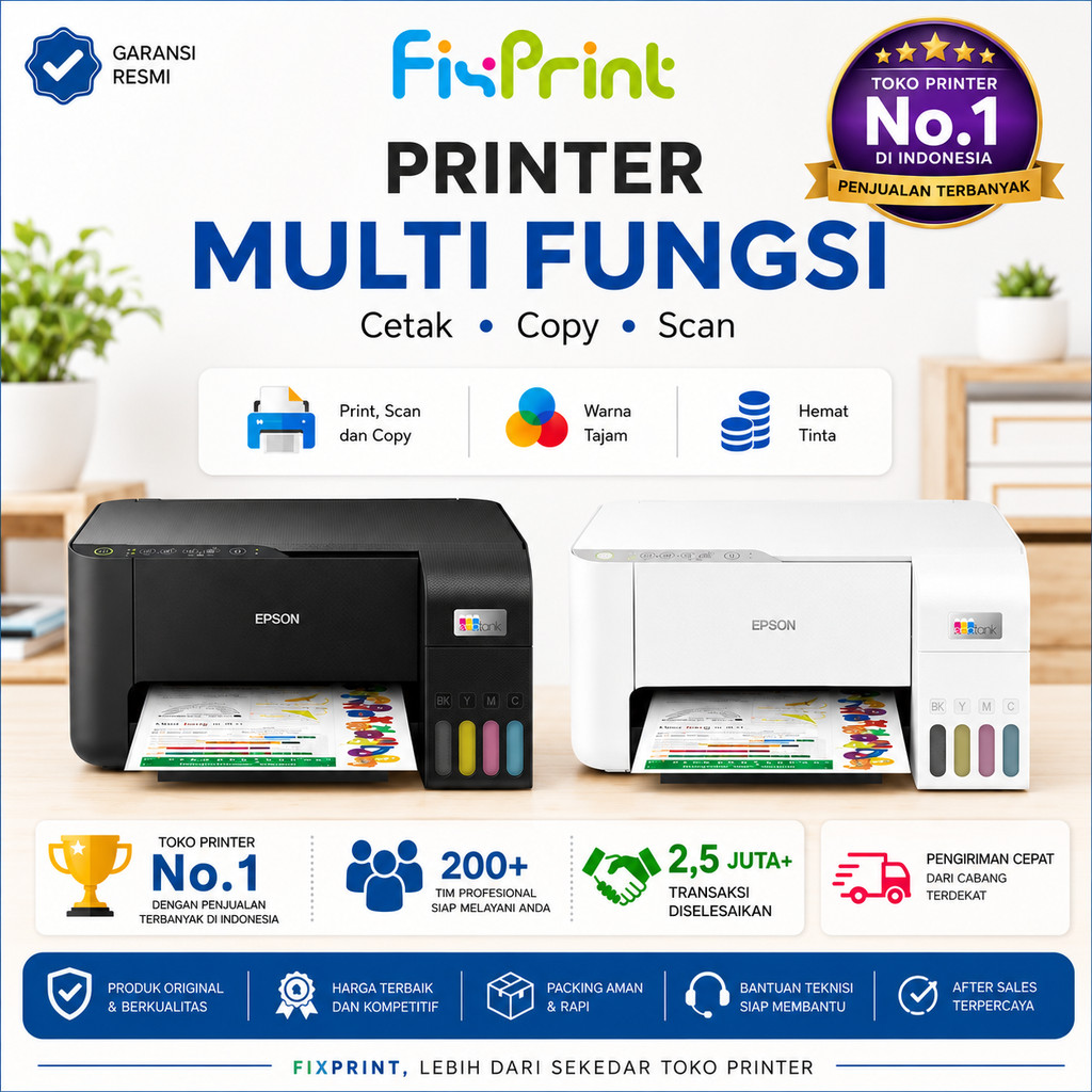 FixPrint Epson L3210 L3211 L3216 All in One Printer Pengganti Bergaransi resmi New / L121 Print Only L121