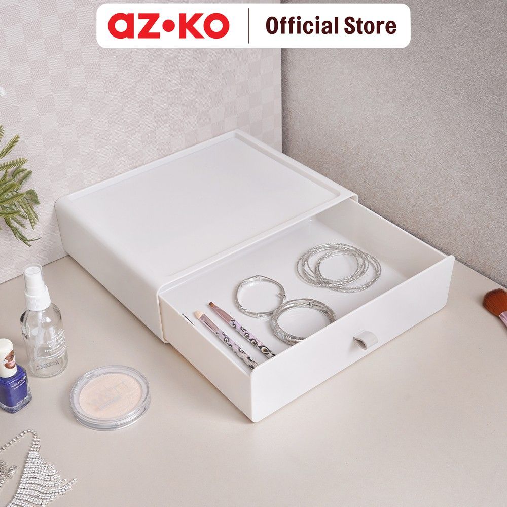 AZKO Stora Laci Penyimpanan Modular B Desk Drawer Organizer Tempat Alat Tulis Desk Storage Laci Meja - Gambar 2