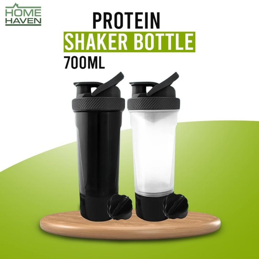 Shaker Bottle - 700ML | 24 Ounce Plastic Botol Pengocok Protein for Pre ...