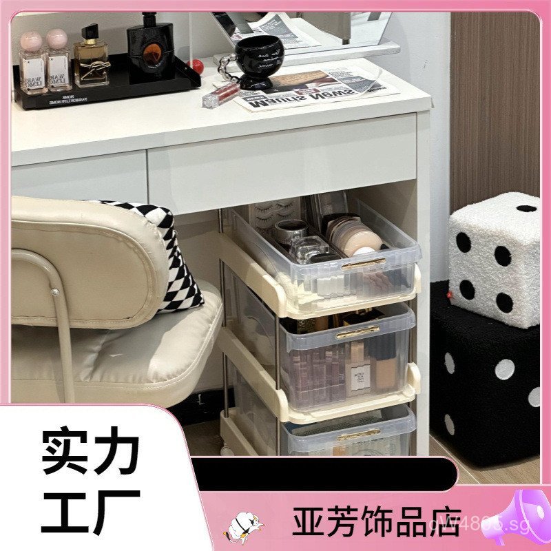 Storage Trolley Dressing Table Organizer Rack Floor Drawer Under Desk ...