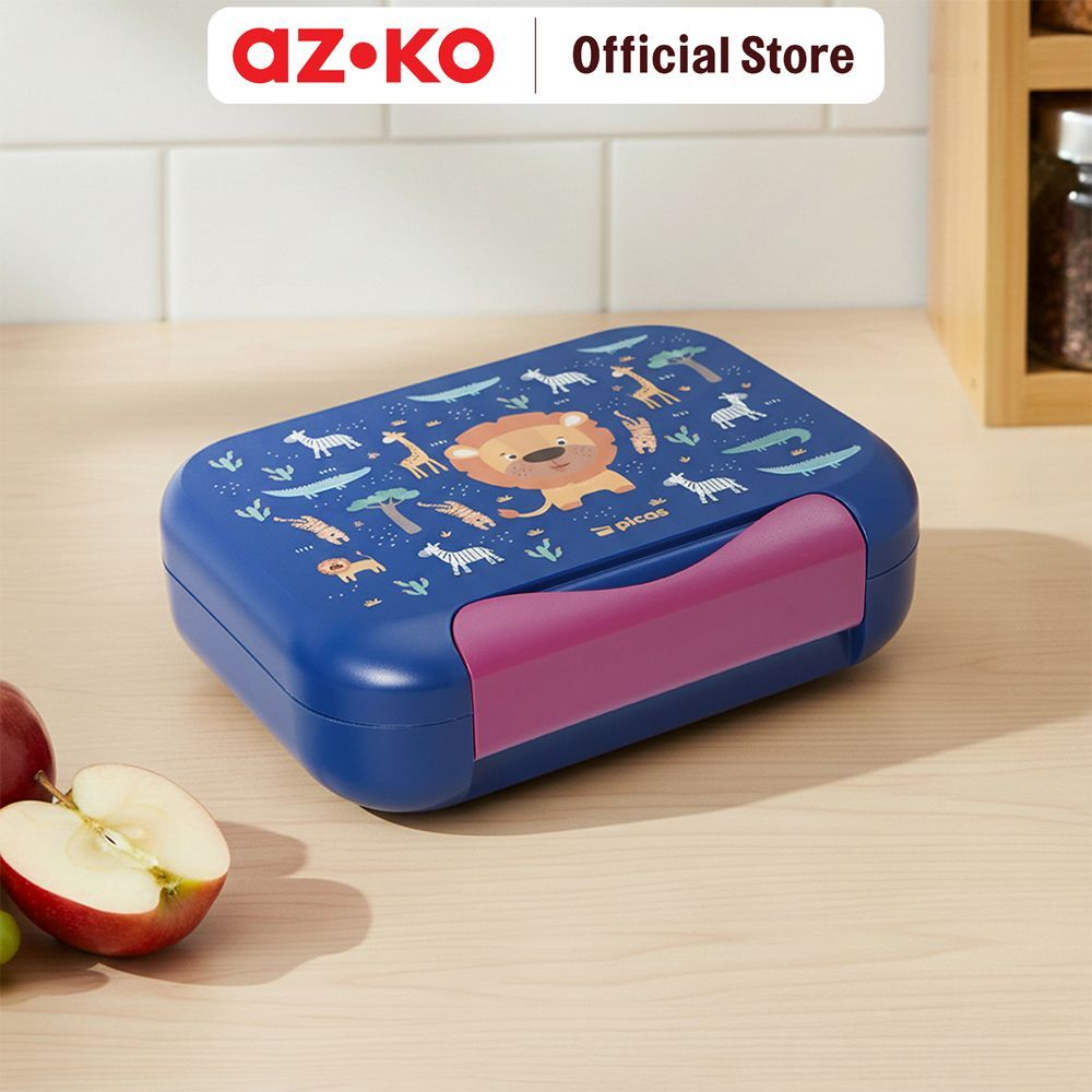 AZKO Picas Critter Kotak Makan Dengan Botol Vacuum Flask Set 3 pcs Bento Box Meal Container Tempat Bekal Lunch Box Kotak Bekal