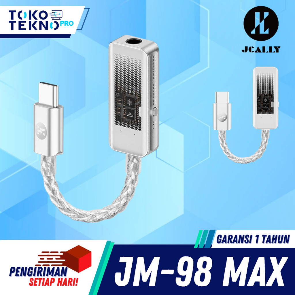JCALLY JM98 / JM-98 MAX Dongle DAC CS43198 DAC Chip + SGM8262 OPAMP Chip Adapter Type C to 3.5mm Amplifier
