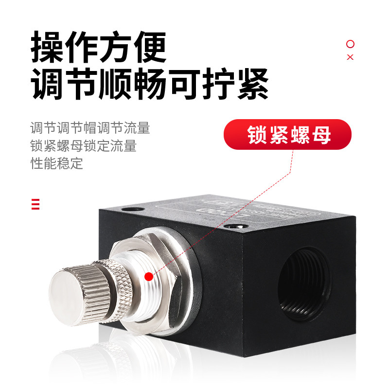 Pneumatic ASC One-Way Throttle Valve Speed Regulating Flow Limit ...