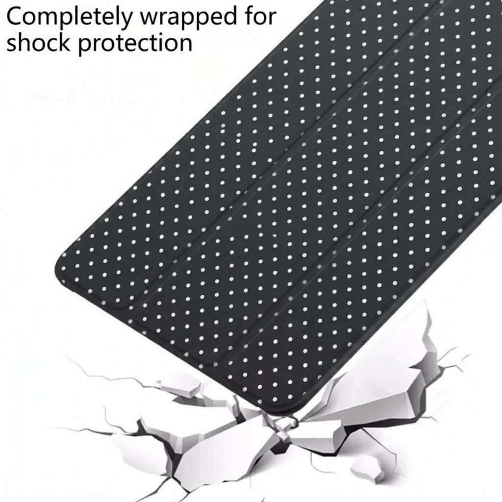 Case For iPad 11th A11 Air 6 5 4 Mini 1 2 3 4 5 6 7 Cute Polkadot Motif Smart Auto Wake Sleep Trifold - Gambar 3