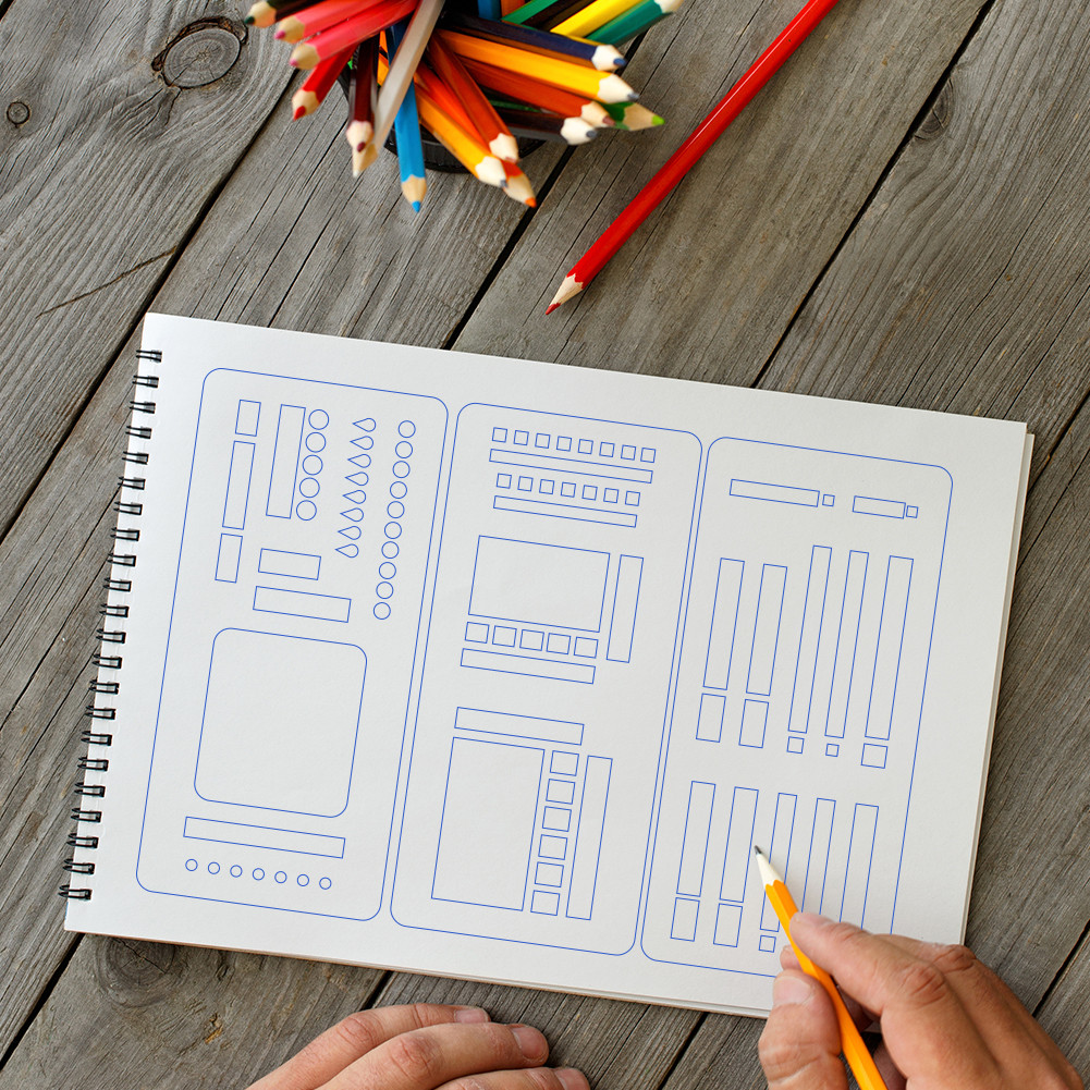 Flexible Record Template with Dot Grid Handmade Stencil Set Reusable ...