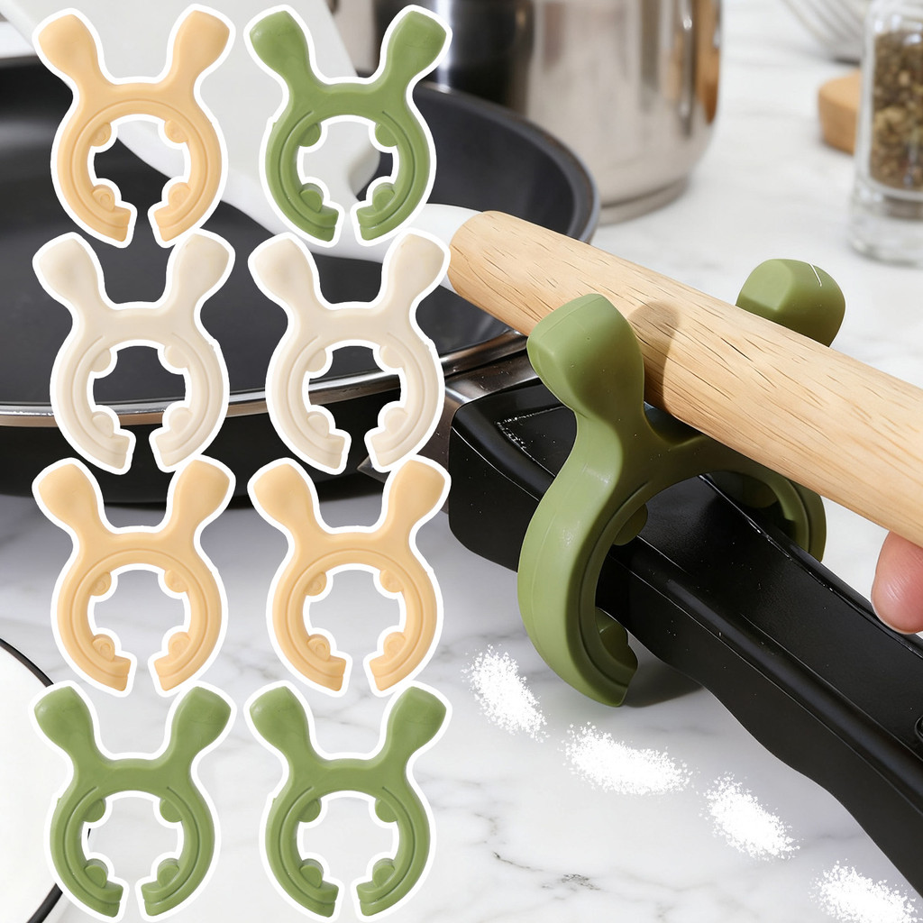 Kitchen Deer Ear Spoon Rest Set - 2PCS Food-Grade Material Anti-Scald ...