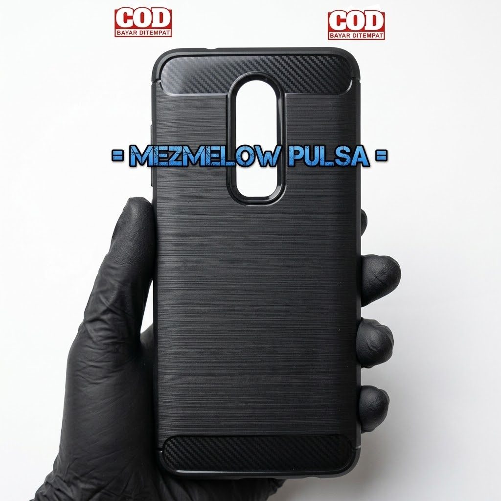 Case Fiber Carbon Silikon Softcase Untuk ONEPLUS 6 / ONE PLUS 6 / ONEPLUS 6 BIASA