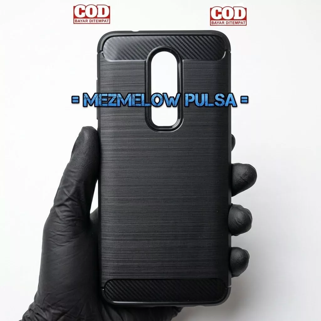 Case Fiber Carbon Silikon Softcase Untuk ONEPLUS 6 / ONE PLUS 6 / ONEPLUS 6 BIASA