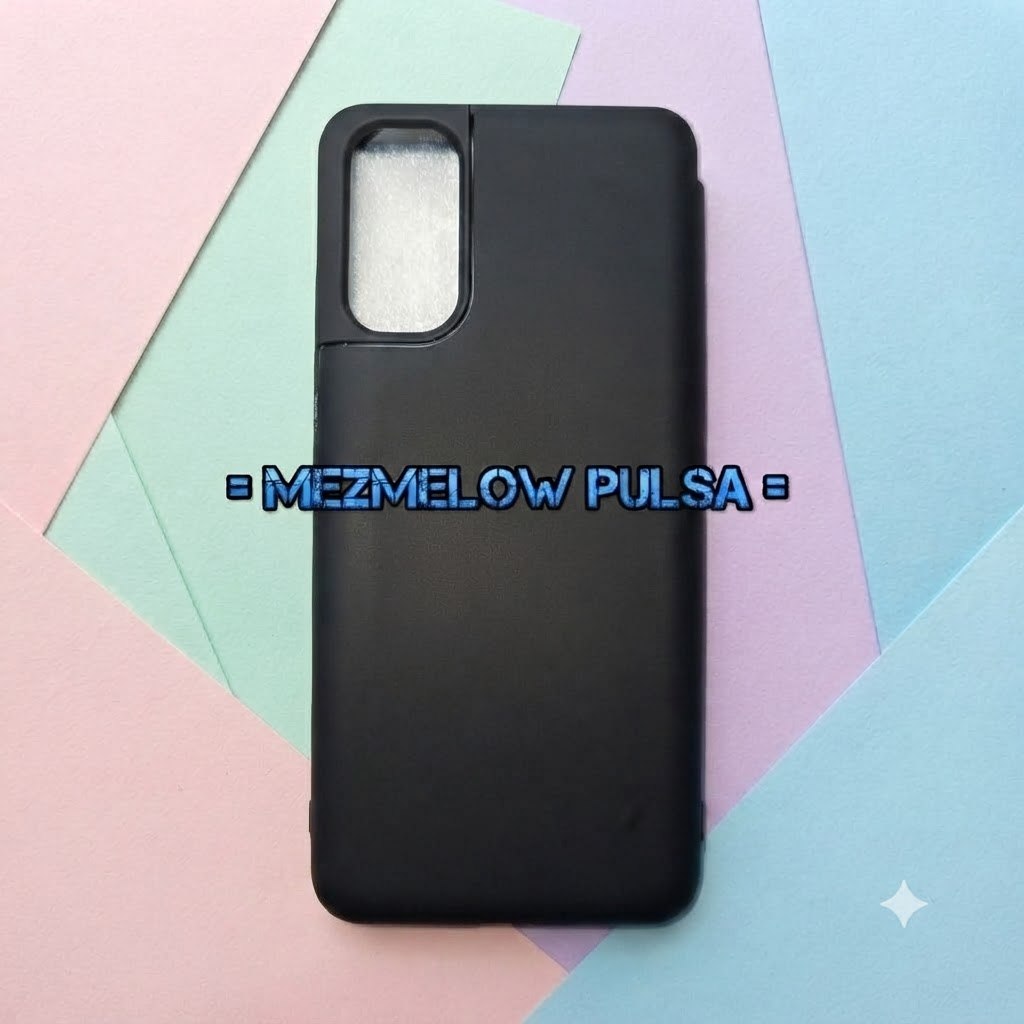 Caseng Flip Phone Case Clear View Cover Flip Case OPPO RENO 4 BIASA - Gambar 2