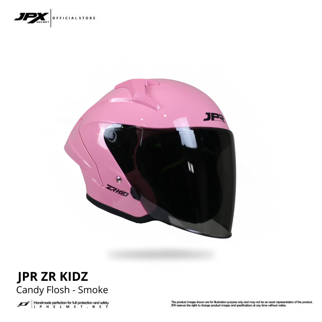 Helm Halfface JPR ZR Kidz Original Full ABS SNI - Candy Flosh - Gambar 4