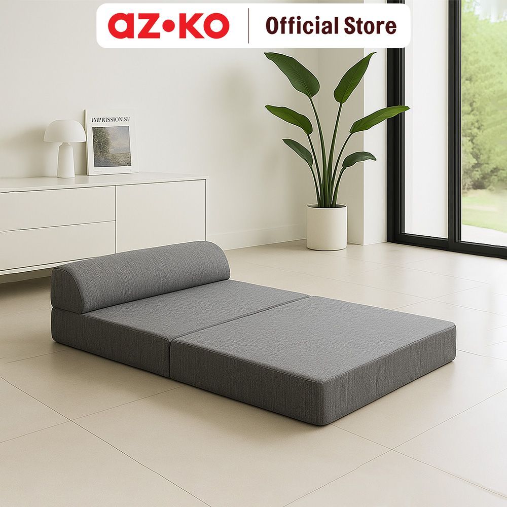 AZKO Sleeplite Sofa Bed - Abu-Abu Sofa Lipat Tempat Tidur Lipat Kursi Minimalis Sofa Santai - Gambar 2