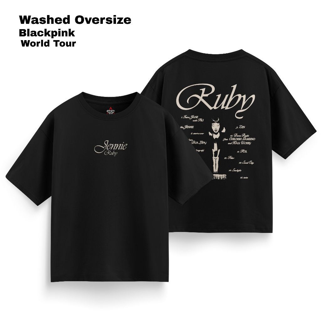 Blackpink Oversize jennie Ruby Deadline world tour Oversize T