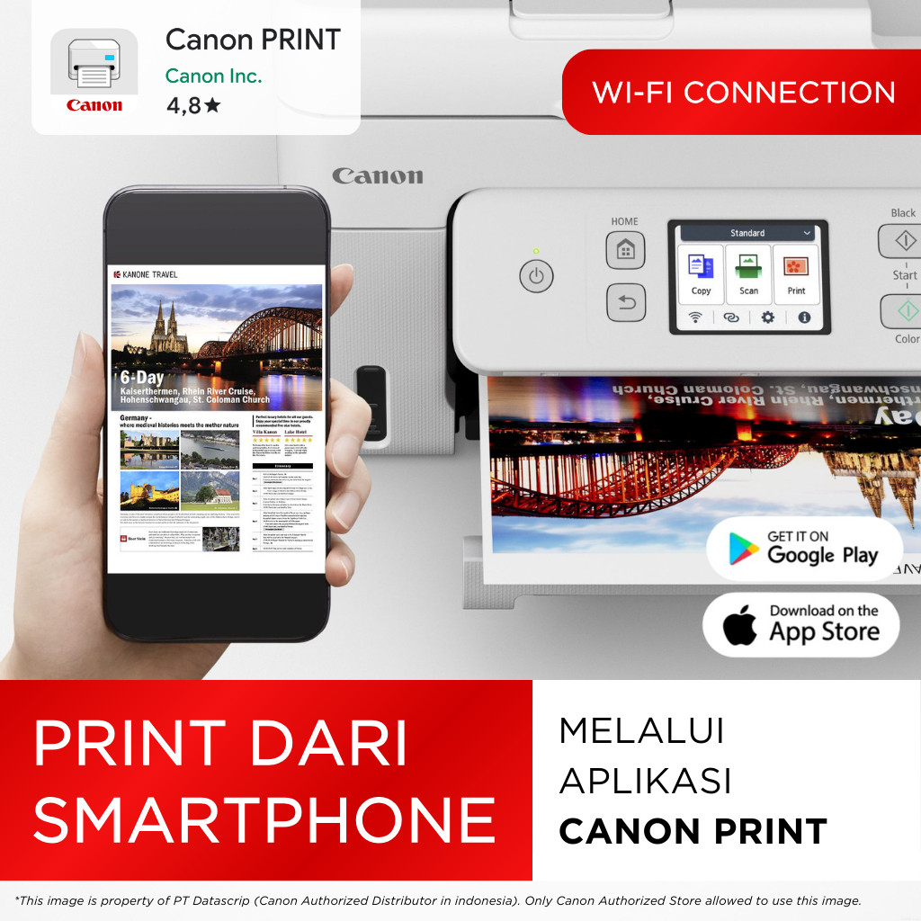 FixPrint Printer F4 Wifi Canon G4780 - Ink Tank ADF Duplex Printing Wireless All In One MacOS - Garansi 3 Tahun - Pengganti L5290 T720DW T730DW - Gambar 4