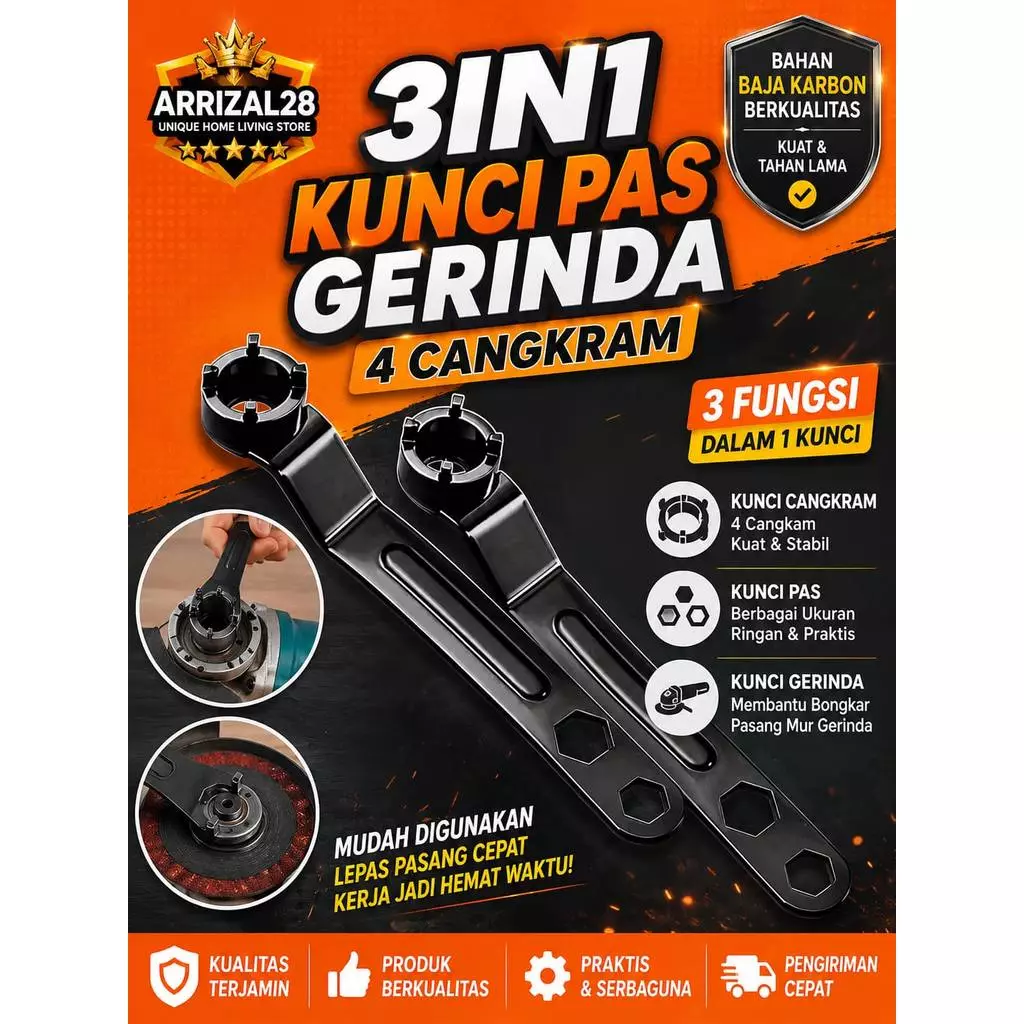 3IN1 KUNCI PAS GERINDA 4 CANGKRAM