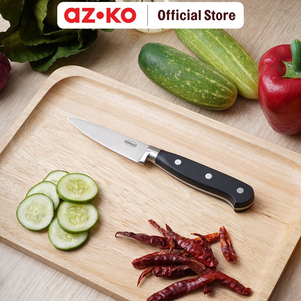 AZKO Culinart 3.5 inci Pisau Paring - Hitam Pisau Dapur Kecil Piso Tajam Paring Knife Peralatan Masak Perlengkapan Dapur Kitchenware - Gambar 2