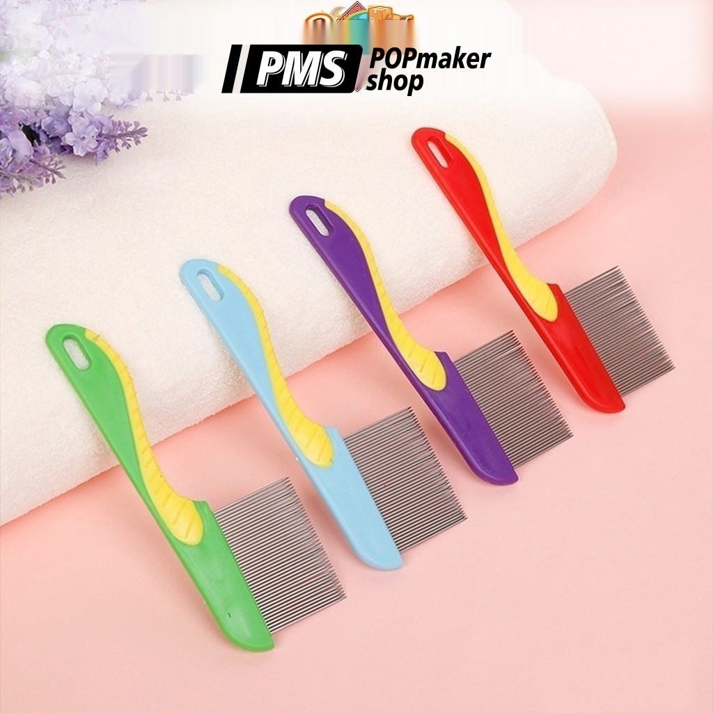 PoPmaker shop sisir kutu gagang panjang pembersih ketombe higienis praktis ringan mudah untuk perawatan rambut anak H767 COD - Gambar 4