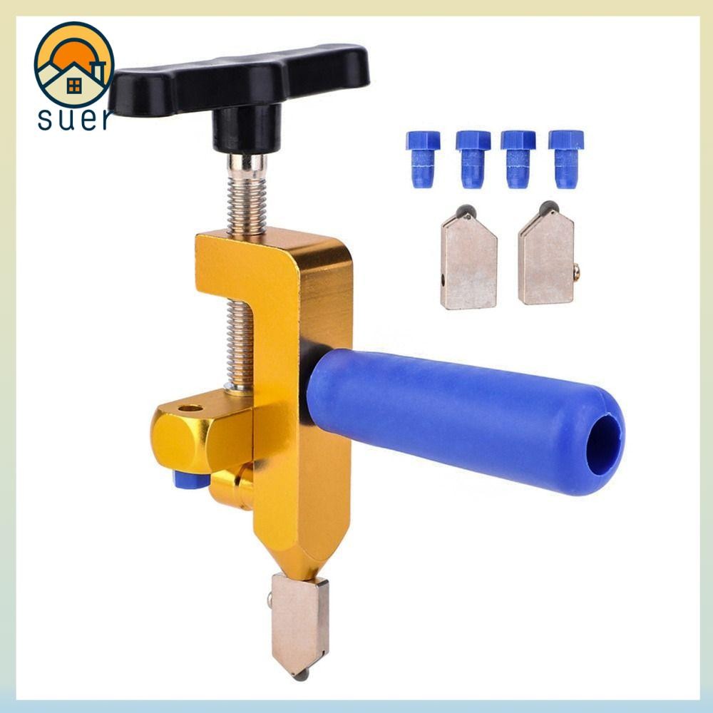 SUERHD Glass Cutter Hand Tool, Golden 4 Tips Manual Tile Cutter, Ideal ...