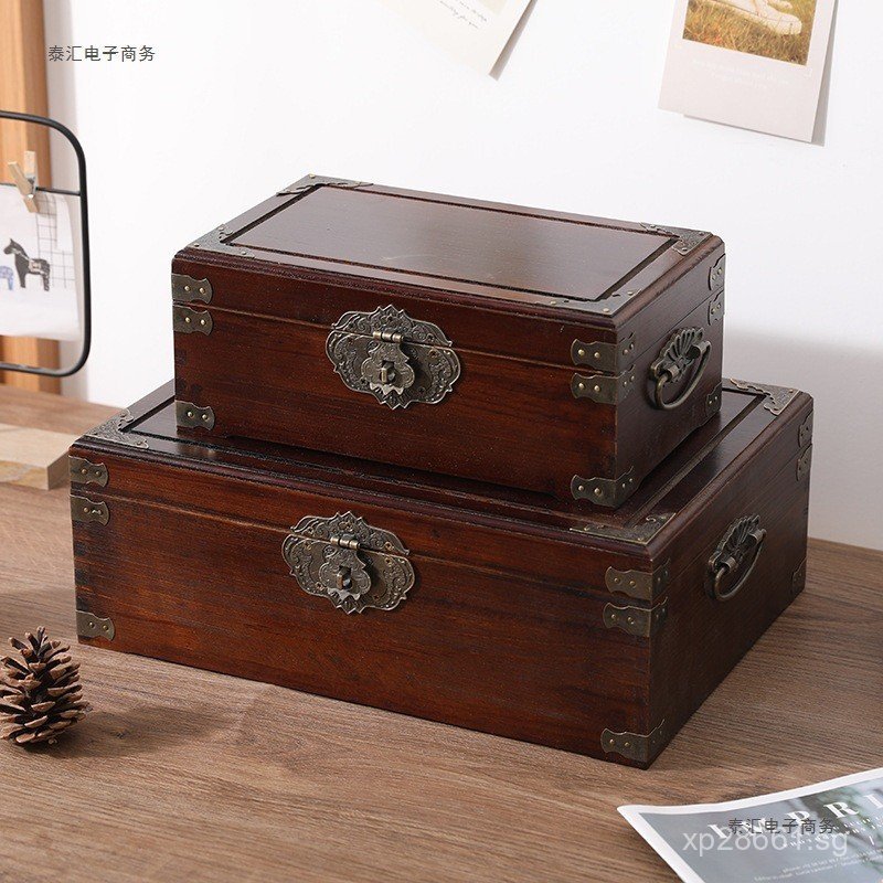 Storage Stamp Box Storage Box Small Box Desktop Lockable Jewelry Box ...