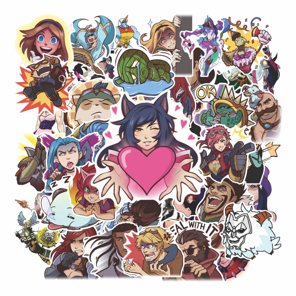 50 PCS LEAGUE OF LEGENDS WILD RIFT Waterproof Stickers – Ideal to ...