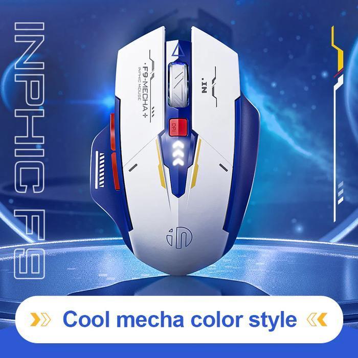 Inphic F9 / F-9 Mouse Wireless Silent Click Office 2.4G / 2,4Ghz Mouse Senyap Tanpa Bunyi untuk Laptop & PC - Gambar 2